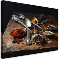 LEINWANDBILD Essen & Trinken 120x80cm - Multicolor, Textil (120/80cm) - Feeby