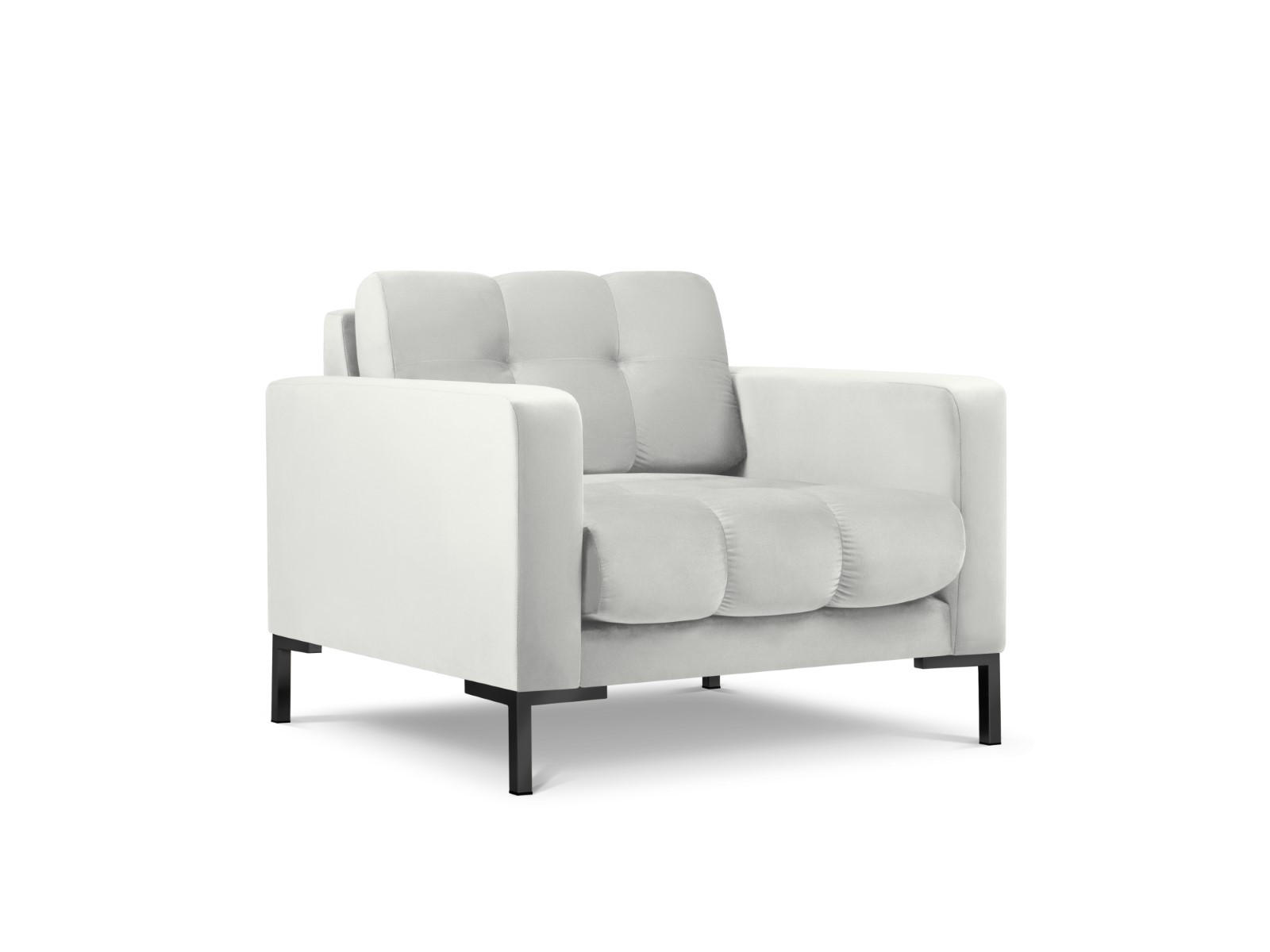 SESSEL Mamaia aus Samt silber - Silberfarben, Textil (92/75/87cm) - Micadoni
