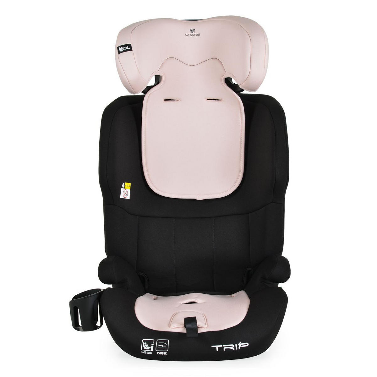KINDERSITZ Trip i-Size rosa (76-150cm) Isofix verstellbare Kopfstütze Gurt - Rosa, Textil (40/60/45cm) - Cangaroo