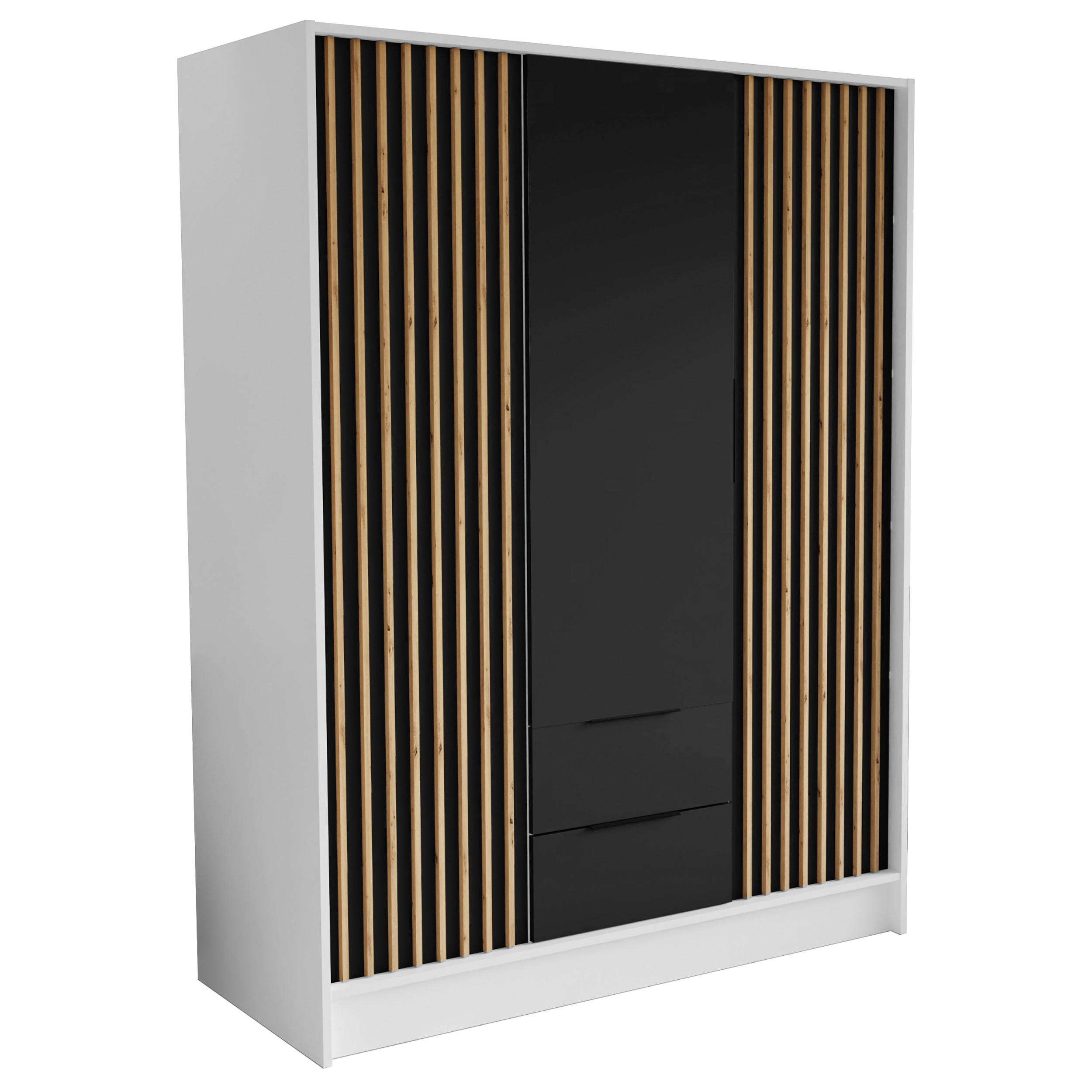 Masseno Drehtürenschrank Weiß 150.5x200x51 cm