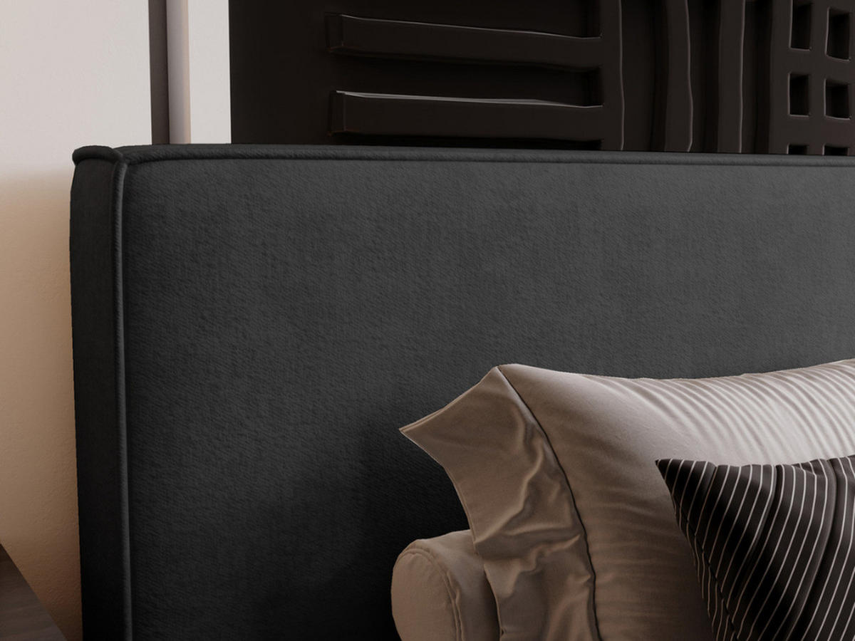 POLSTERBETT Monaco 140x200 Graphit - Dunkelgrau, Textil (140/200cm) - Graingold