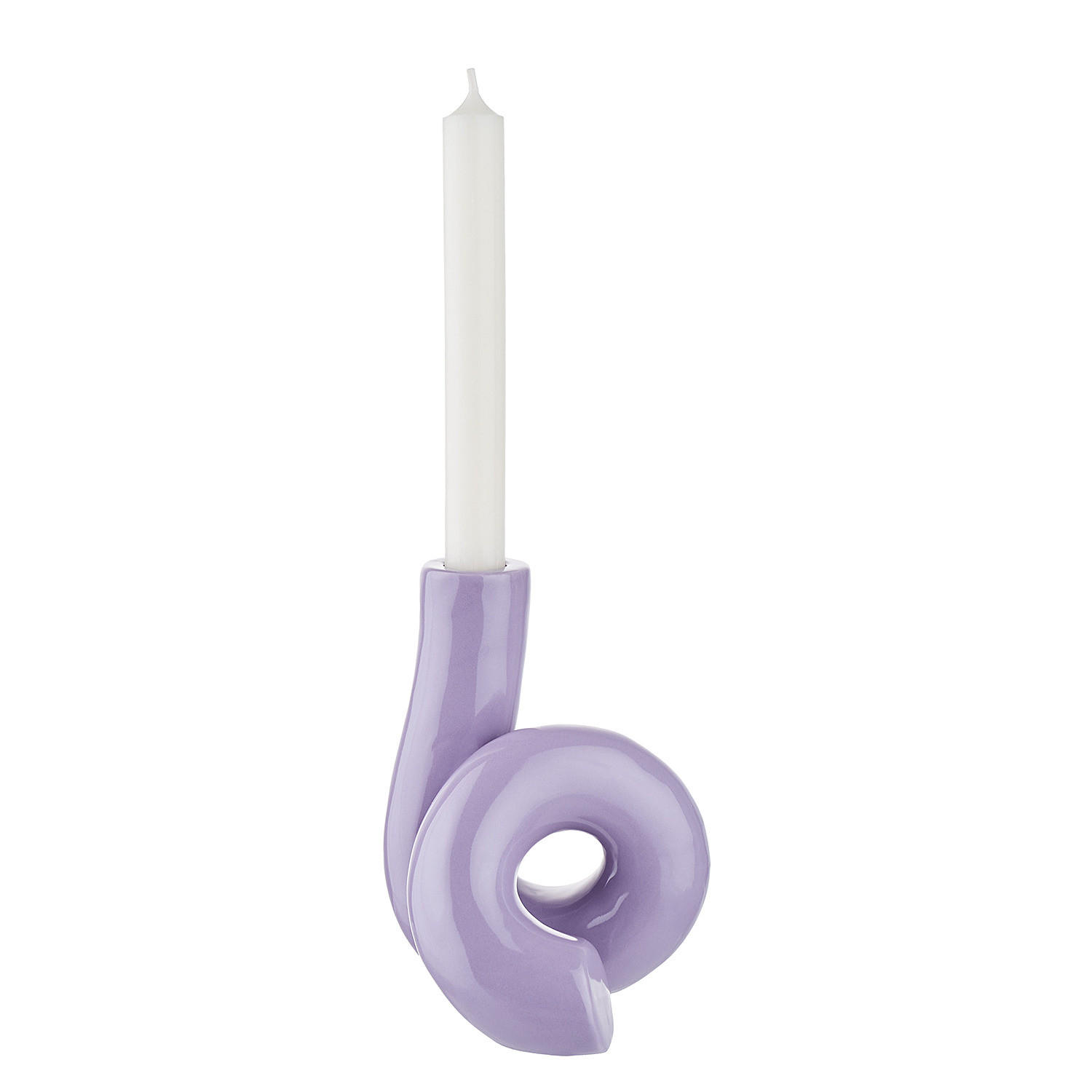 KERZENHALTER Rotate - Violett, Keramik (12/16/12cm) - BUTLERS