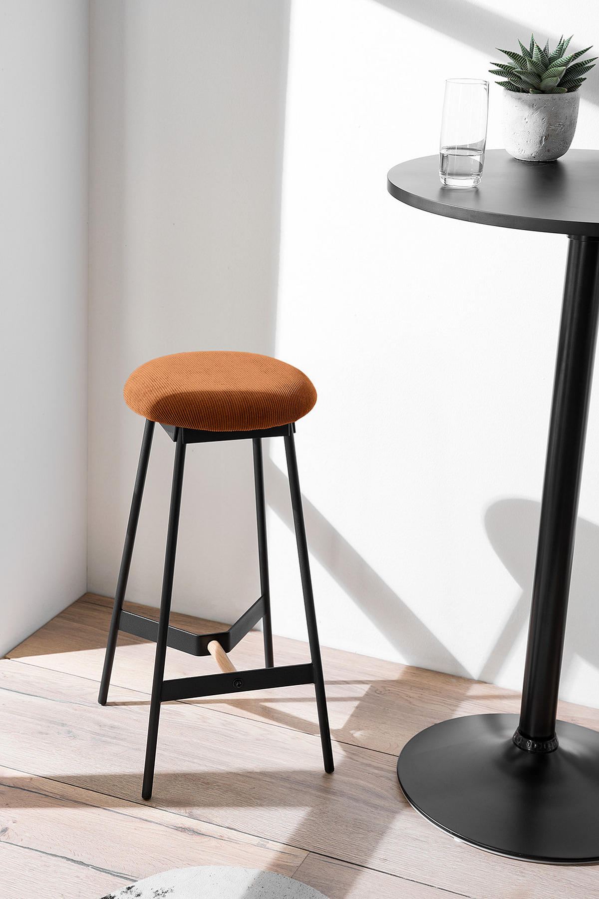 BARHOCKER - Cordstoff - Rostfarben, Textil (32/65/32cm) - home24