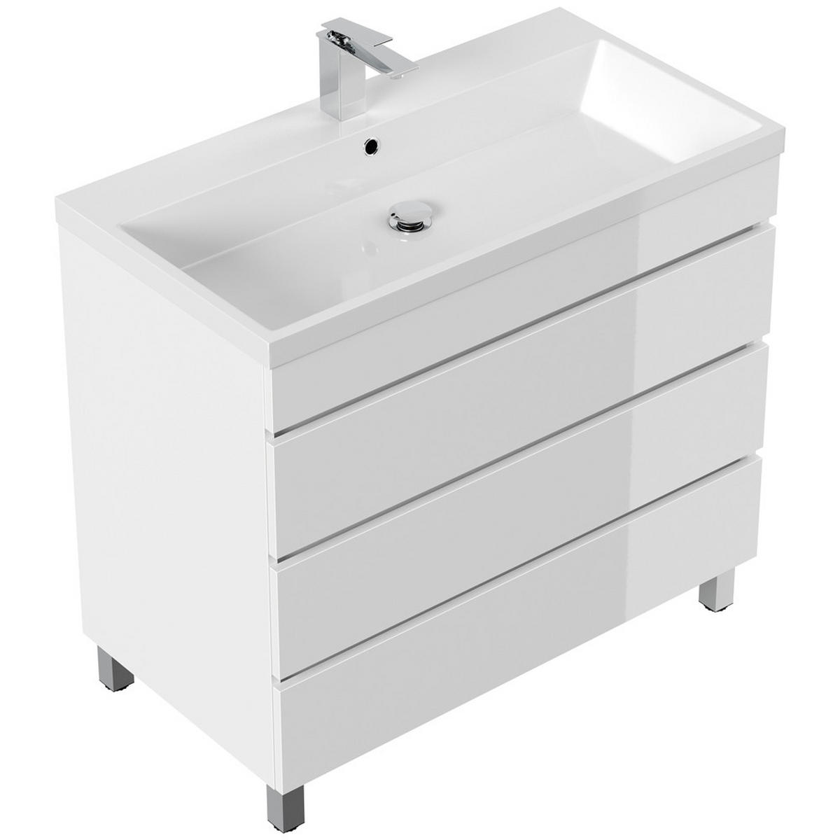 WASCHTISCH Frome-02 - Weiß, Holzwerkstoff (90/84/48cm) - Lomado
