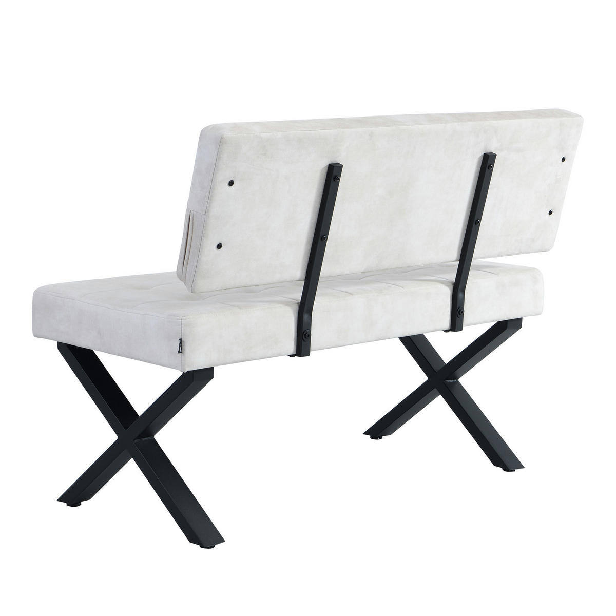 SITZBANK KAREN - Grau, Metall (120/48/56cm) - B&D Home