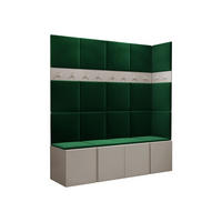 GARDEROBEN-SET Orion II - Kaschmir/Grün, Holzwerkstoff/Kunststoff (168/186/46cm) - MIRJAN24