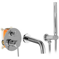 UNTERPUTZ Wannenarmatur Rea Lungo Chrom + Box - Chromfarben, Metall (16/16/16cm) - REA