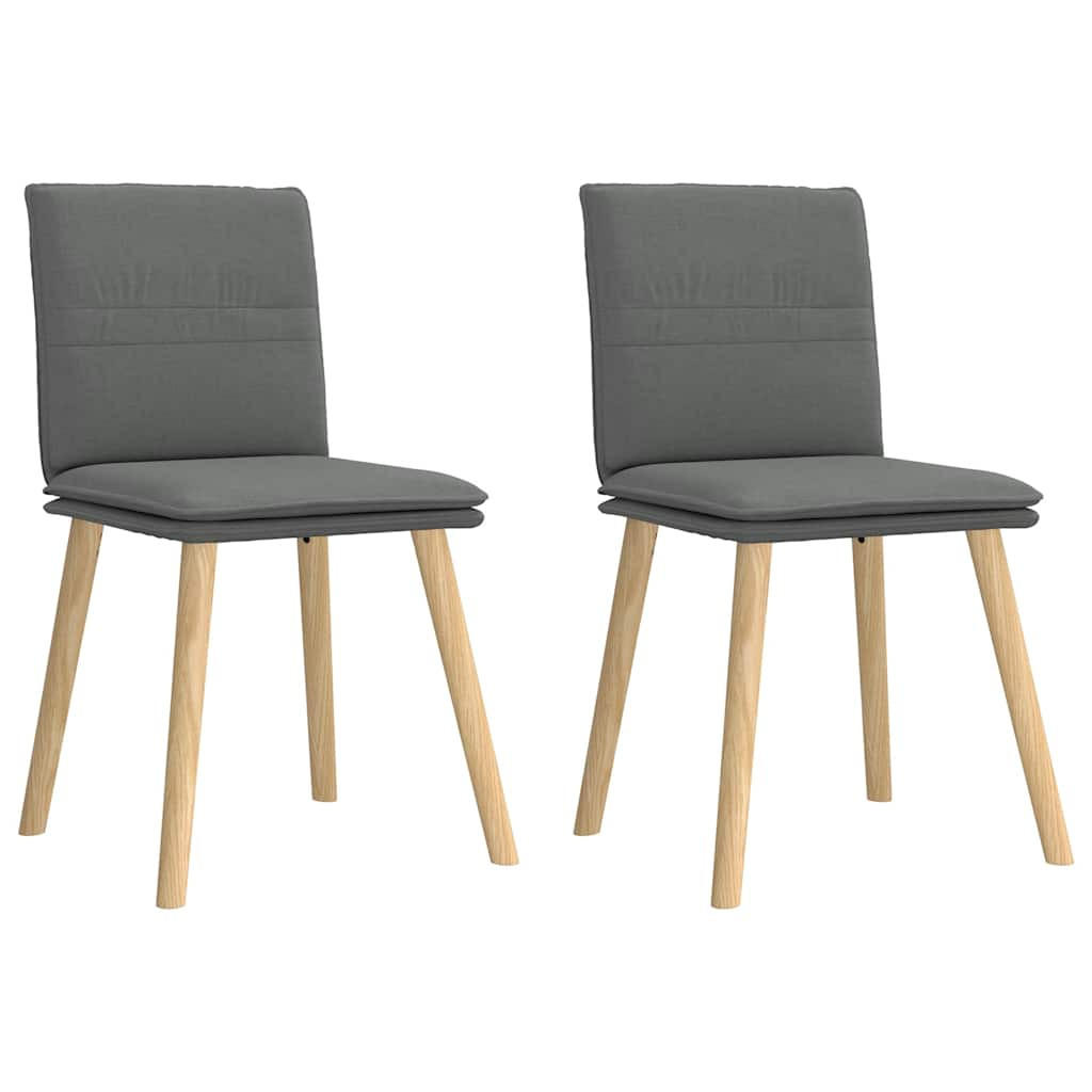 ESSZIMMERSTÜHLE 2 Stk. Dunkelgrau Stoff 45*54*86cm - Dunkelgrau, Metall (45/86/54cm) - ZMH