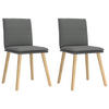 ESSZIMMERSTÜHLE 2 Stk. Dunkelgrau Stoff 45*54*86cm - Dunkelgrau, Metall (45/86/54cm) - ZMH