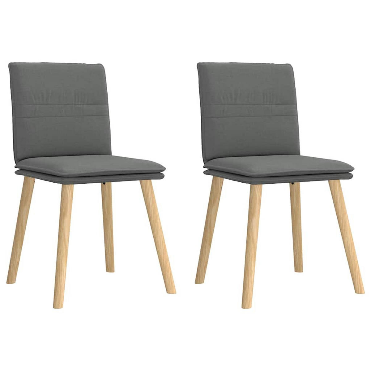 ESSZIMMERSTÜHLE 2 Stk. Dunkelgrau Stoff 45*54*86cm - Dunkelgrau, Metall (45/86/54cm) - ZMH