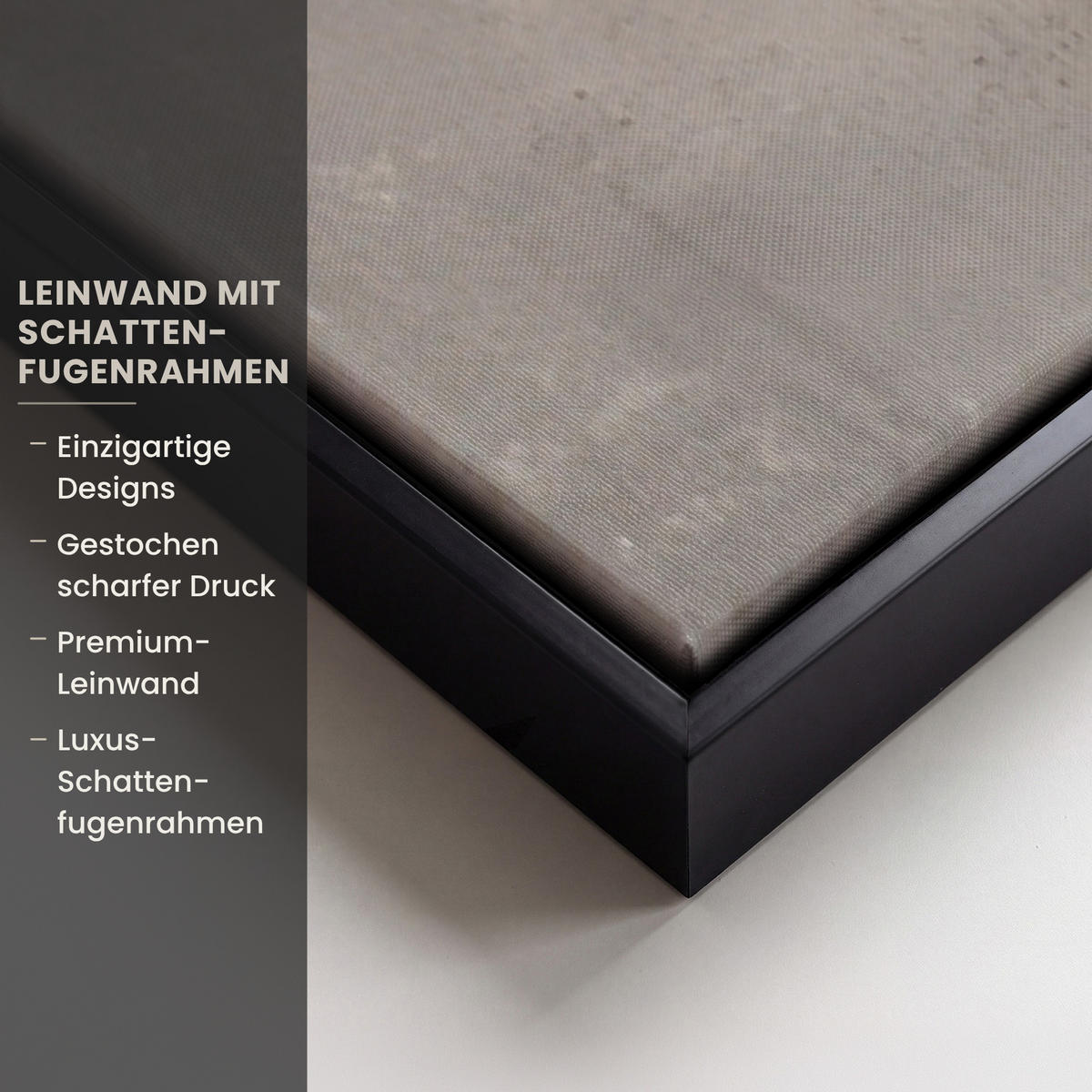 LEINWAND Bilder mit Rahmen - Abstrakt - Kunst - Grau - 80x120 - Hellgrau, Textil (80/120cm) - MuchoWow