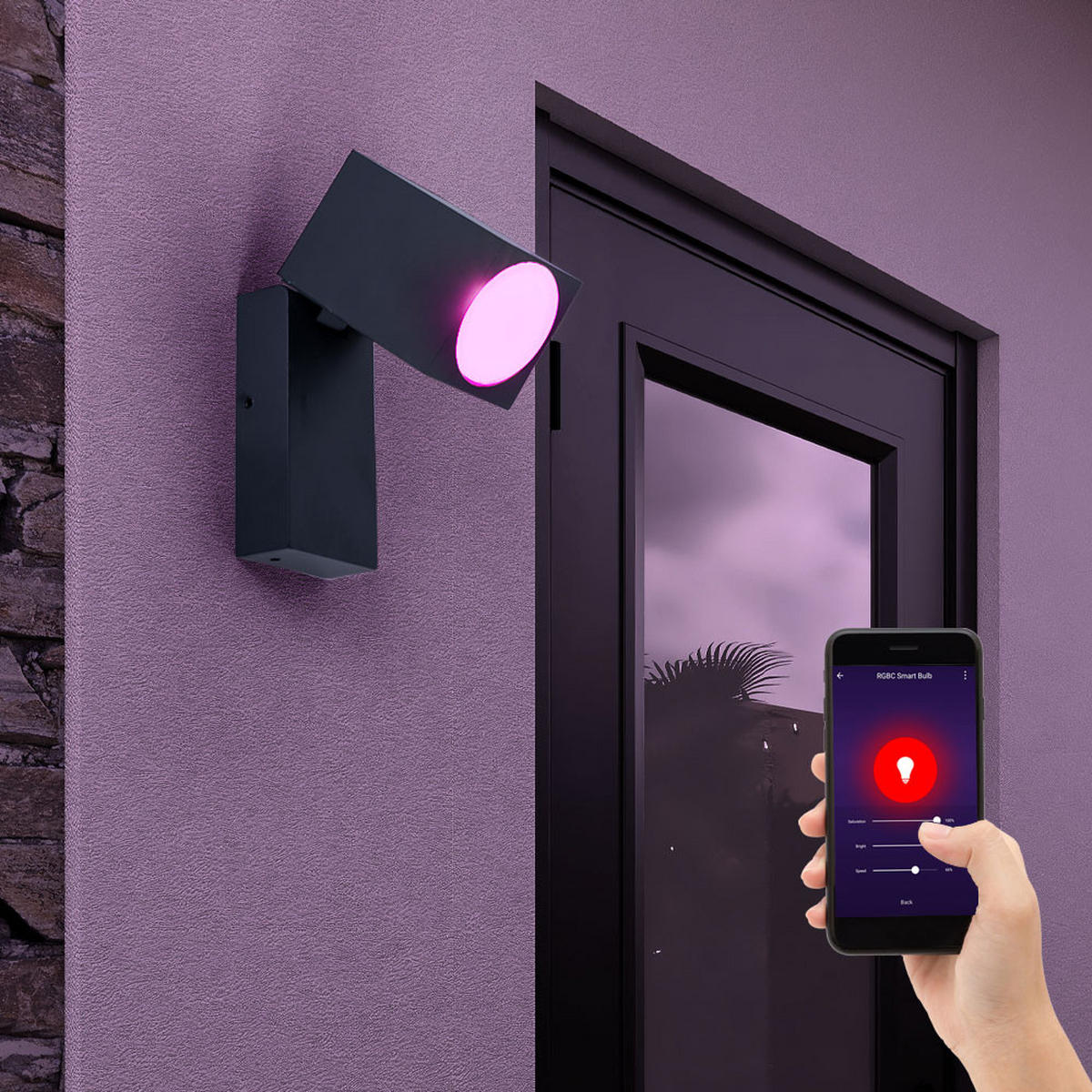 LED AUSSENLEUCHTE Alu Schwarz - Schwarz, Metall (9.2/6.6/10cm)