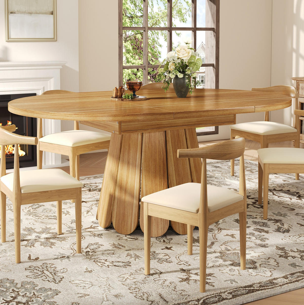 ESSTISCH 118/76,8/118 cm Braun aus MDF und Metall mit Ausziehfunktion - Braun, Holzwerkstoff (118/118/76cm) - OKMYHOME