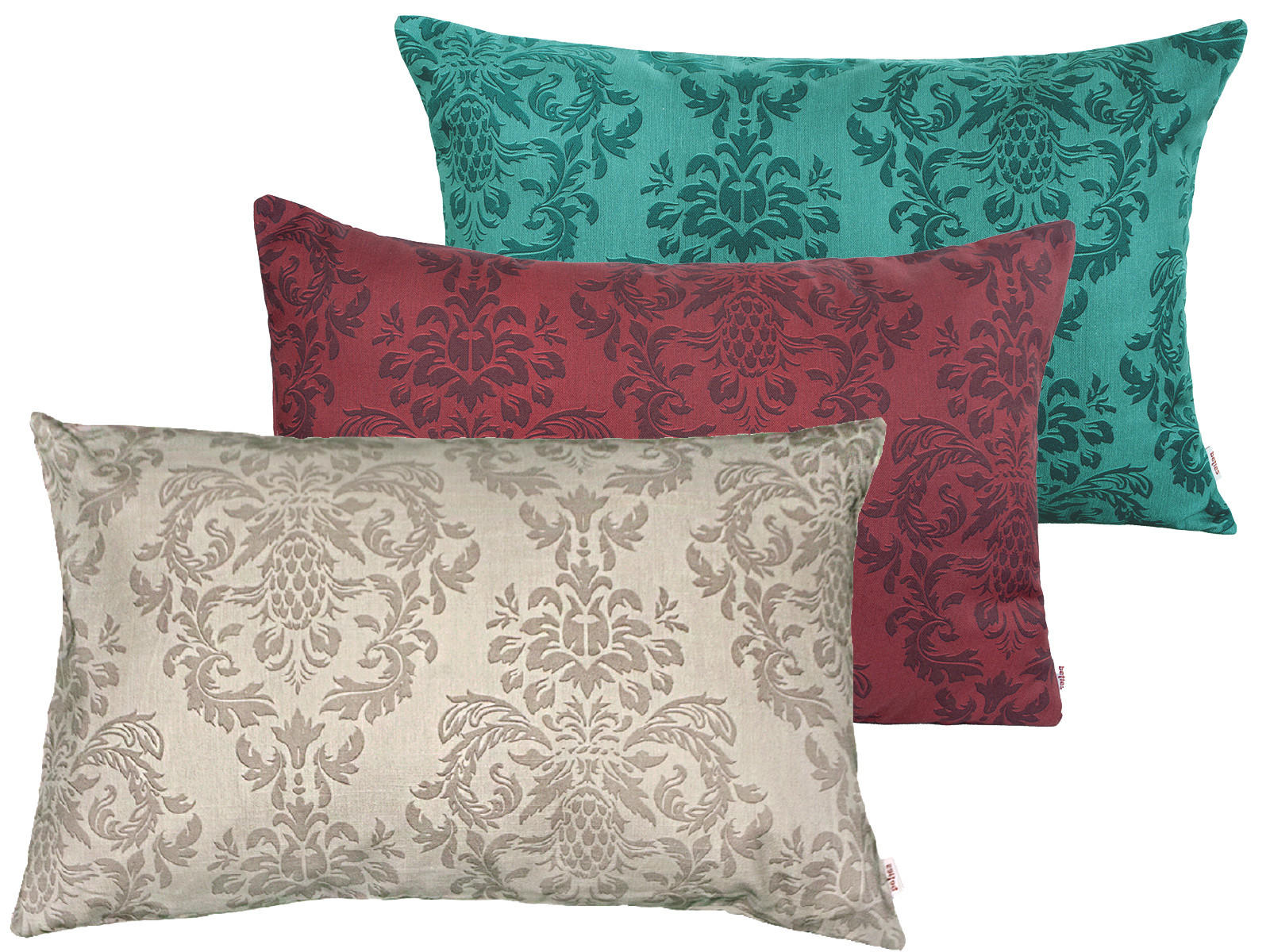 KISSENNHÜLLE Epoche petrol-grün 40/60 cm - Petrol, Textil (40/60cm) - beties Heimtextil
