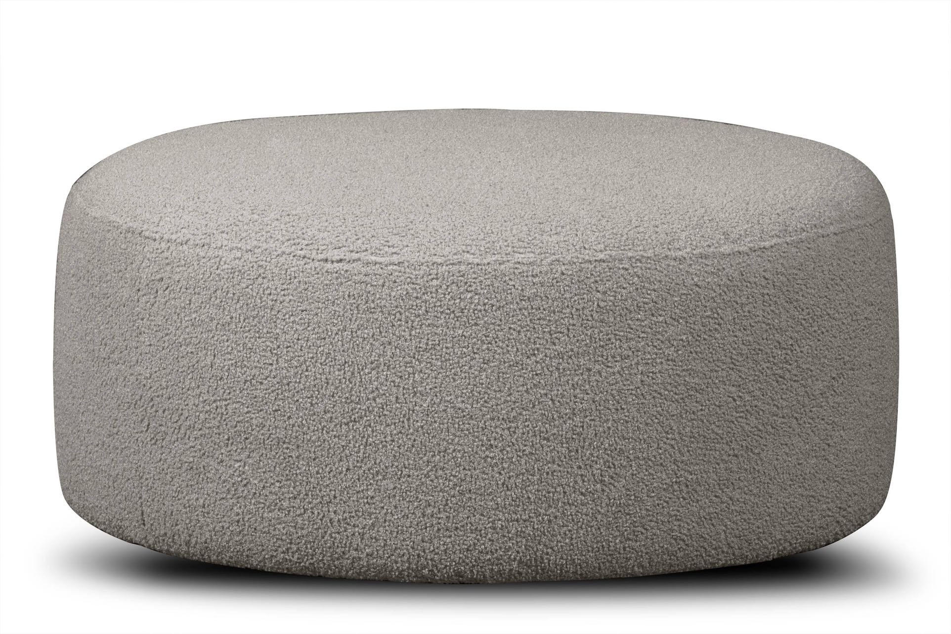 SITZHOCKER RAGGI mit 360° Drehfunktion, Hellgrau - Hellgrau, Textil (80/36/80cm) - KONSIMO®