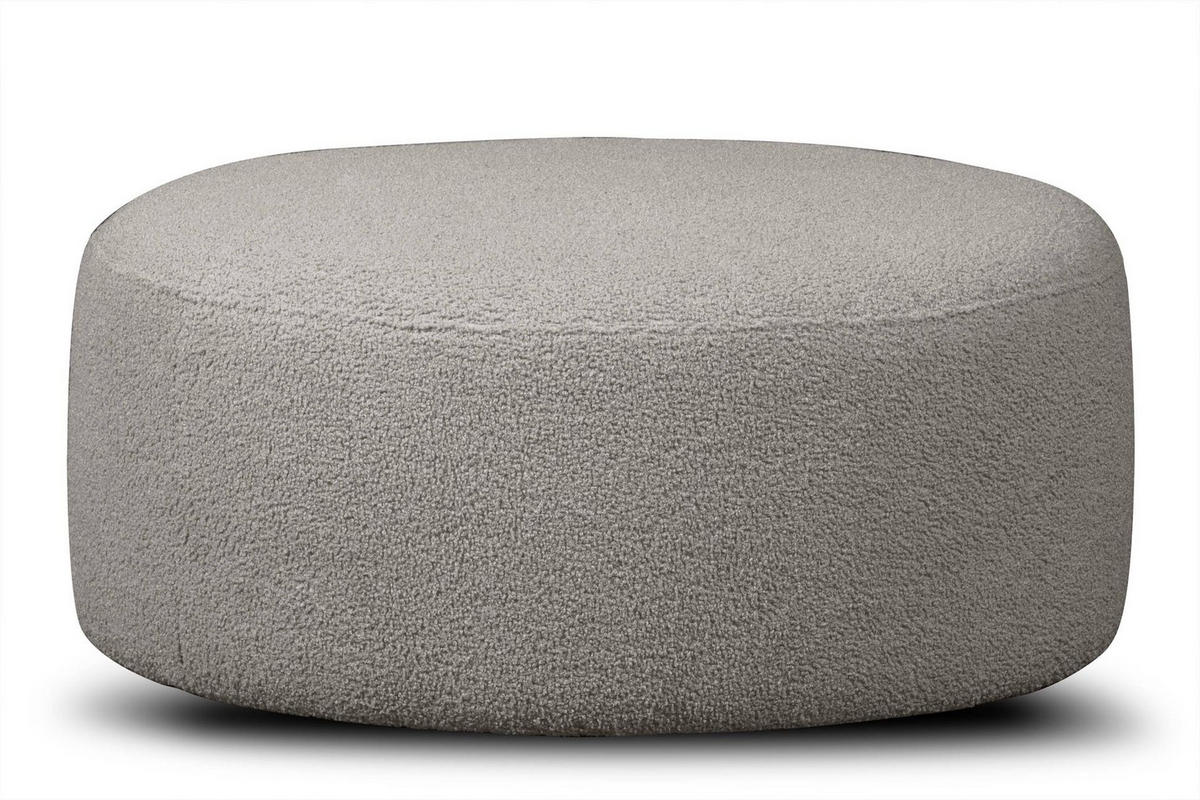 SITZHOCKER RAGGI mit 360° Drehfunktion, Hellgrau - Hellgrau, Textil (80/36/80cm) - KONSIMO®