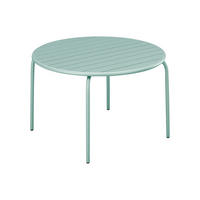 GARTENTISCH rund - D. 130 cm - Metall - Mandelgrün - MIRMANDE von MYLIA - Salbeigrün, Metall (130/130/74cm) - Vente-Unique