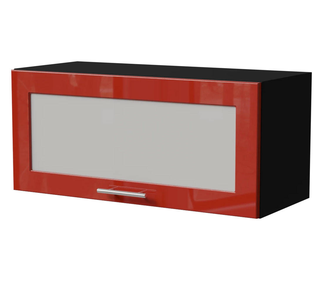 Feldmann-Wohnen Klapphängeschrank Rot, Schwarz 80x36x32.5 cm