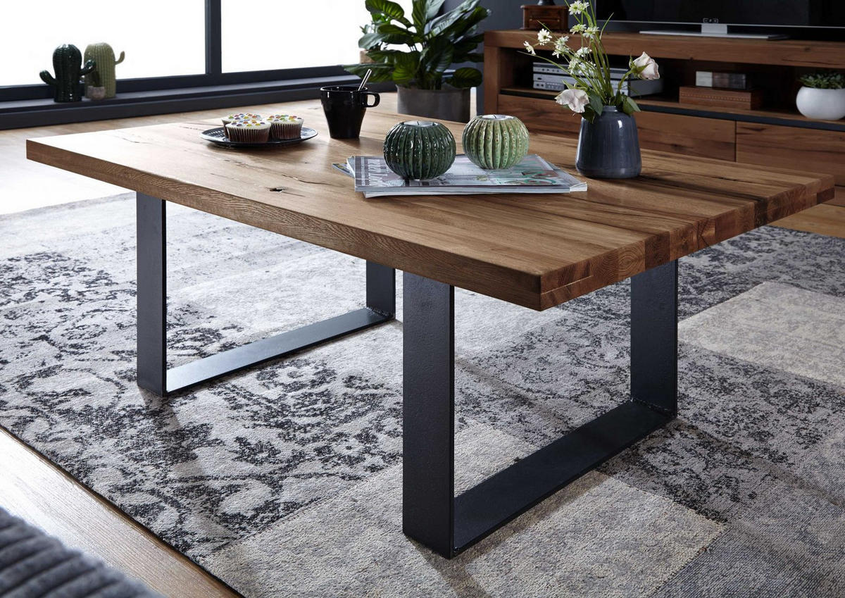 COUCHTISCH Wild-/Zerreiche 110x70x45 Tabacco brown geölt MONTREUX #316 - Braun, Holz (110/70/45cm) - Massivmoebel24