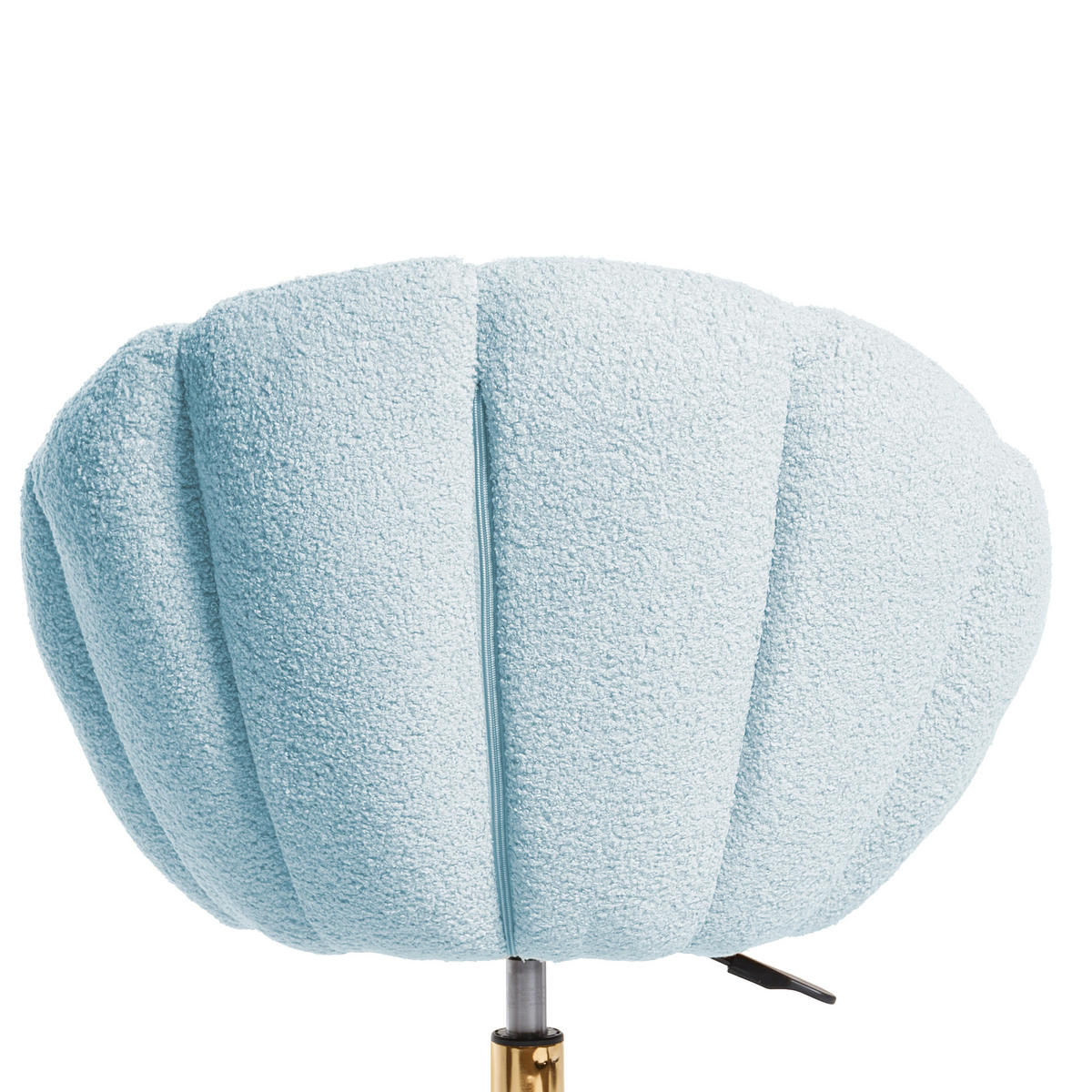 SCHREIBTISCHSTUHL Bouclé Hellblau Annabelle - Hellblau, Textil (66/81/39cm) - Beliani
