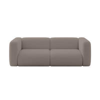 MODULARES Sofa 2-SITZER MIRA-S1 228x89x70 Braun cm Bouclé - Dunkelbraun/Schwarz, Holzwerkstoff/Kunststoff (228/70/89cm) - ALTDECOR