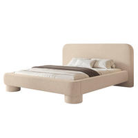 POLSTERBETT Frederico 180x200 cm Ecru Chenille – (Doppelbett mit Bettkasten, Lattenrost, rundes Kopfteil) - Ecru, Holz/Holzwerkstoff (180/200cm) - Ravio