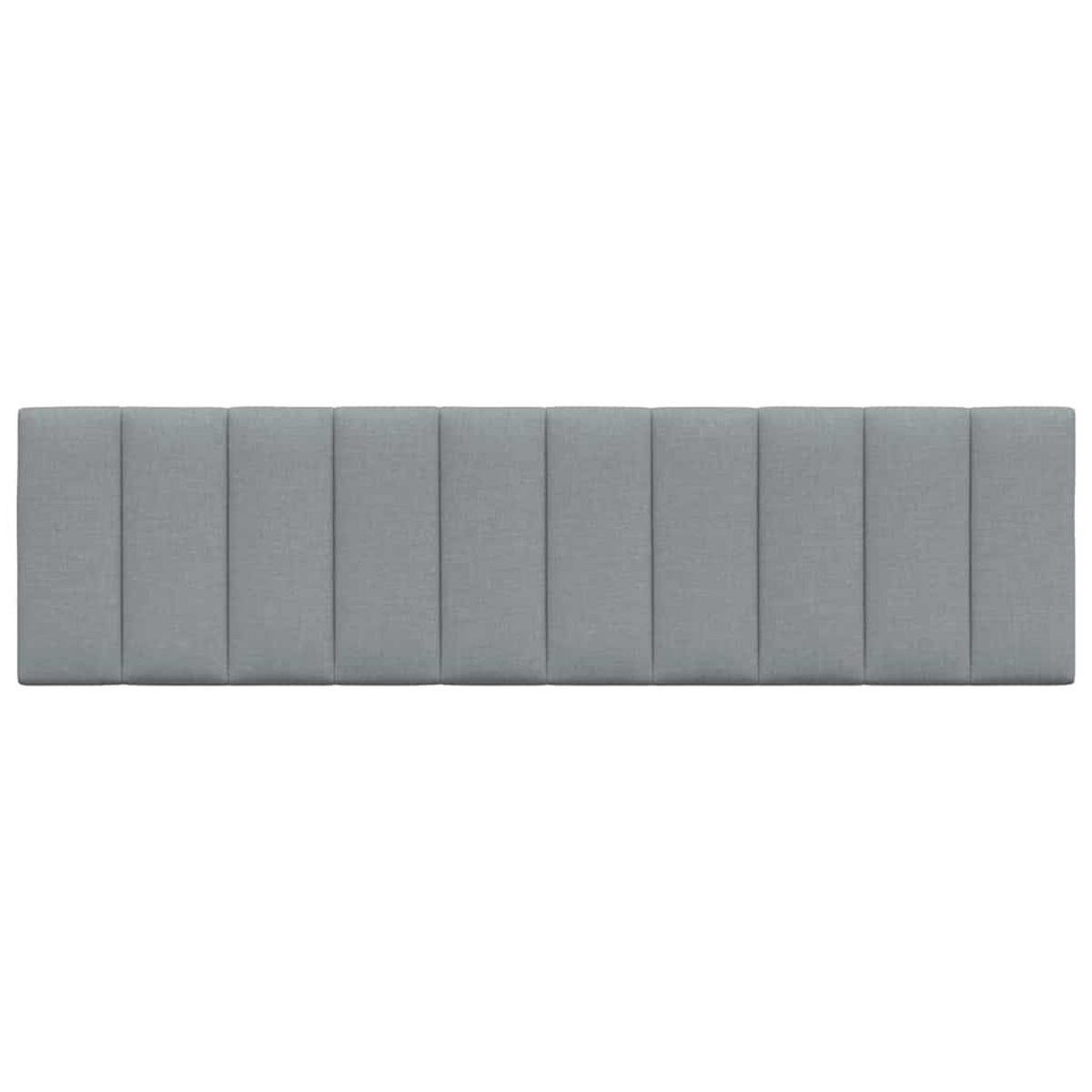 KOPFTEIL-KISSEN Hellgrau 180 Cm Stoff - Grau, Textil - vidaXL