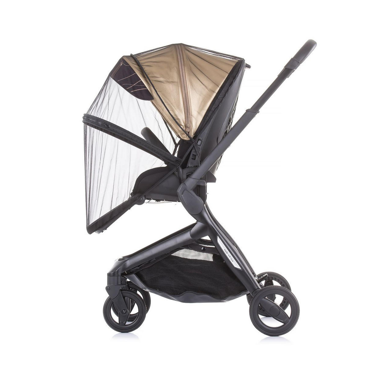 MOSKITONETZ Lux schwarz Insektenschutz, Kinderwagen, Buggy, Reißverschluss, universell passend - Schwarz, Textil - Chipolino