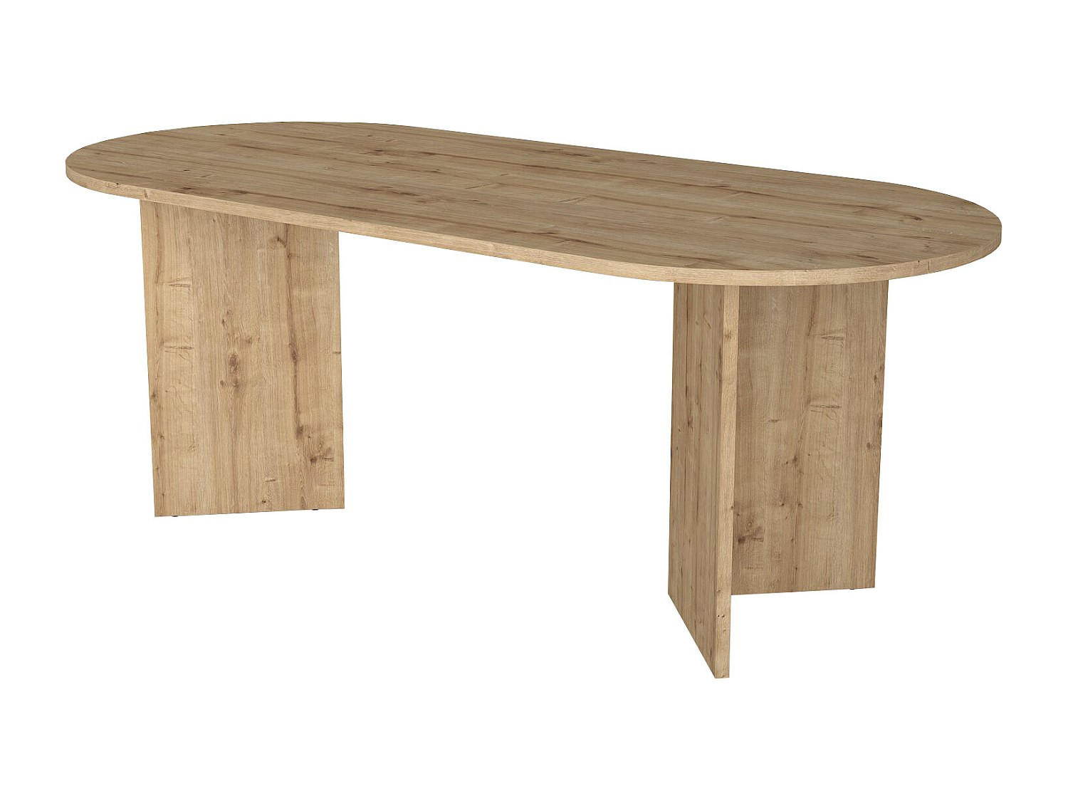 ESSTISCH 8 Personen - Holzfarben hell - TOPANIA - Naturfarben, Holz (200/90/74.7cm) - Vente-Unique