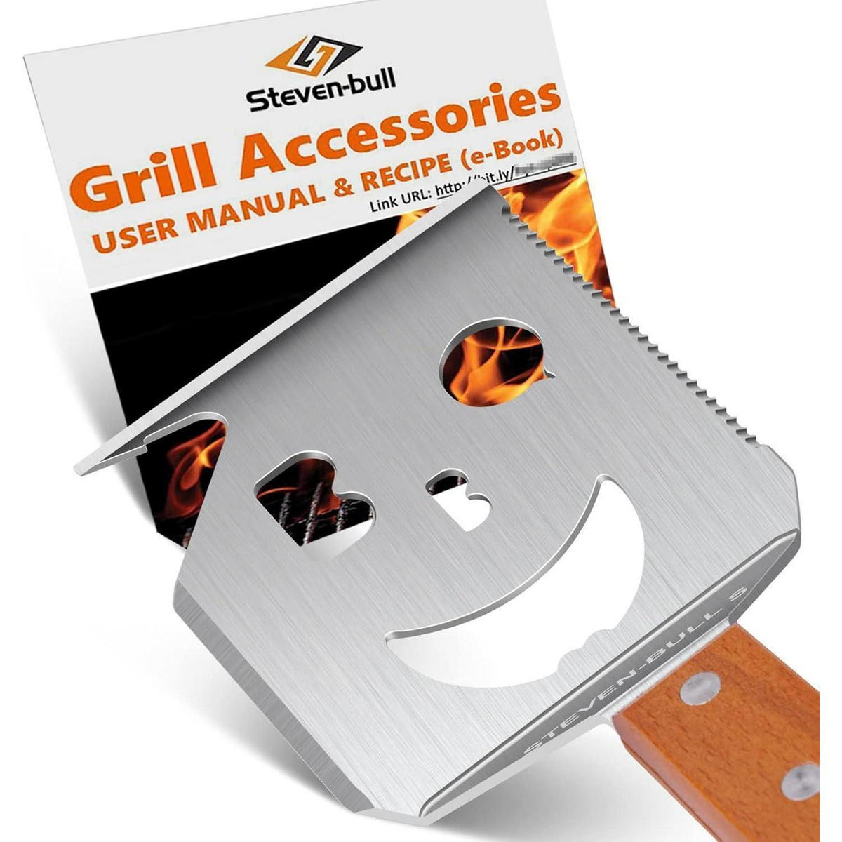 GRILLSPACHTEL 7-in-1 mit Holzgriff - Braun, Holz (10/0.1/41cm)