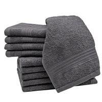 GÄSTETÜCHER, 10er-Set, 30x50 cm, 100% Baumwolle, Grau - Anthrazit, Textil (30/50cm) - Zollner