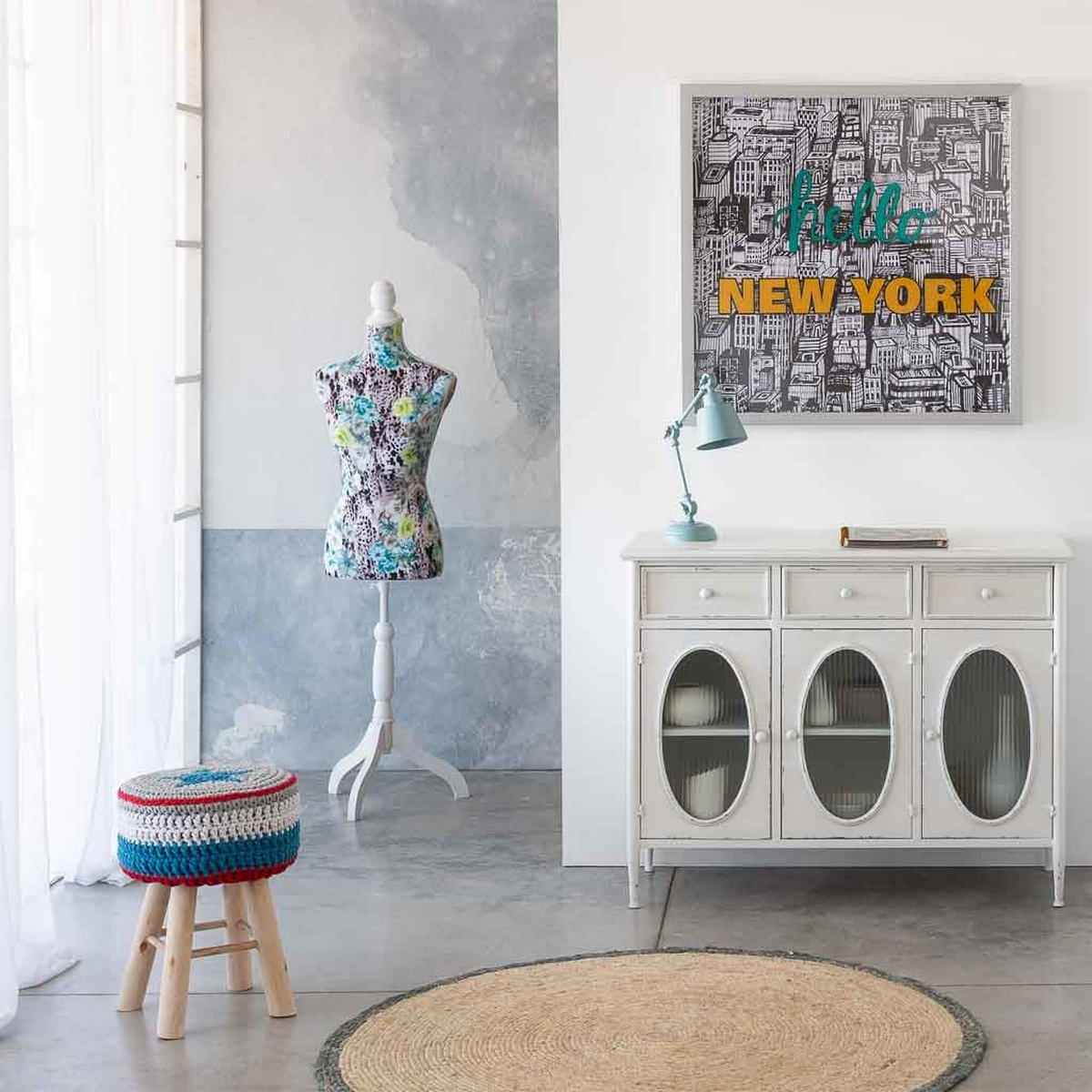 SIDEBOARD aus Metall 100x40x80 cm - Weiß, Metall (100/80/40cm) - Wanderlust