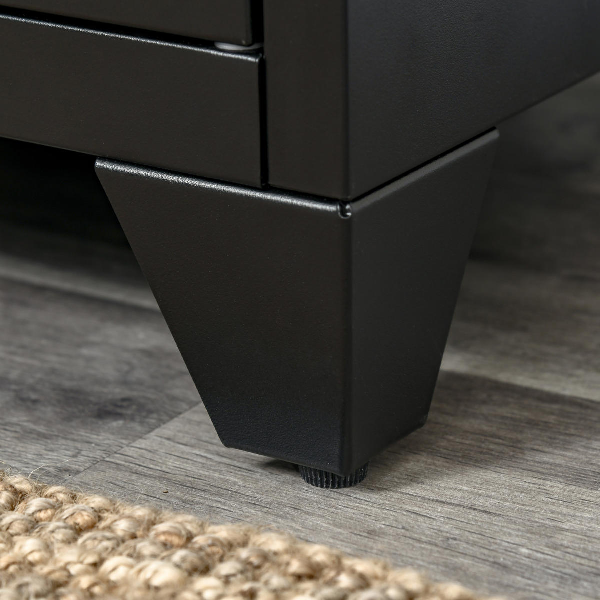NACHTTISCH DE-09070 Schwarz - Schwarz, Metall (40/50/40cm) - ComfortXL