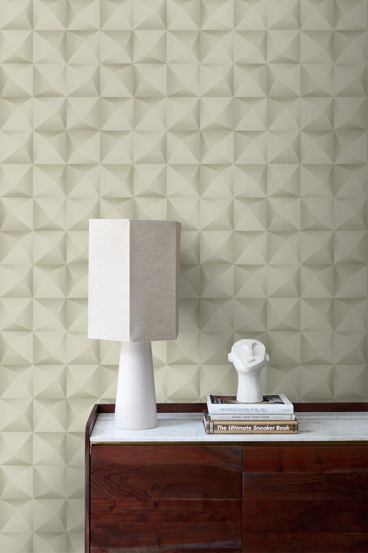 TAPETE 3D Muster 50 x 900 cm - Beige, Papier (50/900cm) - Origin Wallcoverings