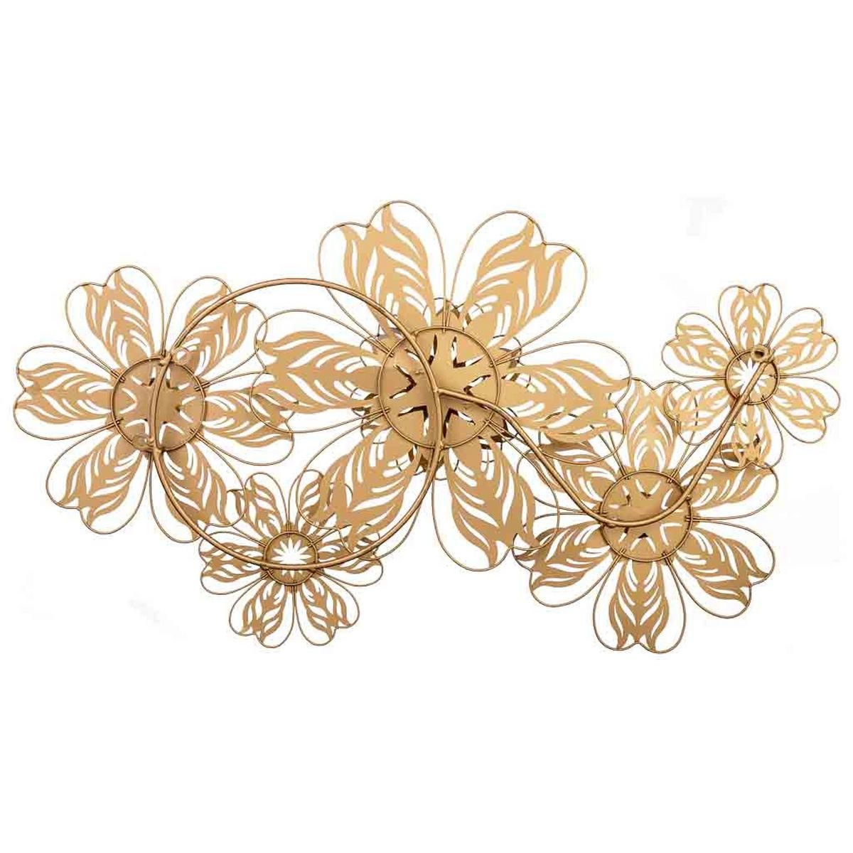 WANDDEKO-OBJEKT aus Metall, 92x50x7cm - Goldfarben, Metall (92.1/7/50.2cm) - Wanderlust