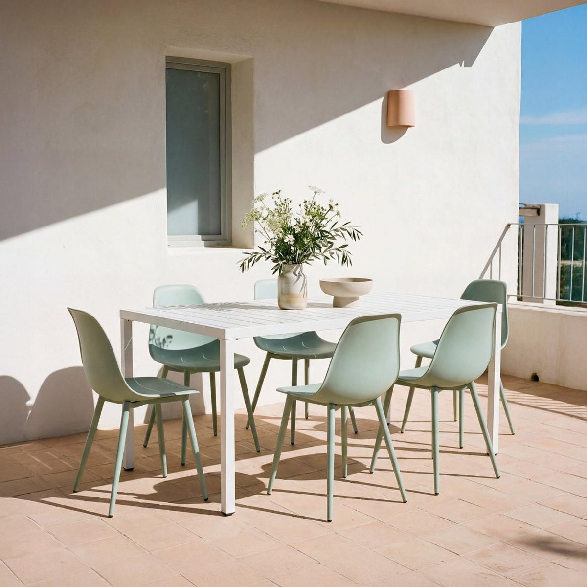 STUHL FÜR DRAUSSEN Nina Grün 45 cm x 80 cm - Grün, Kunststoff (45/80/53cm) - Klast Home