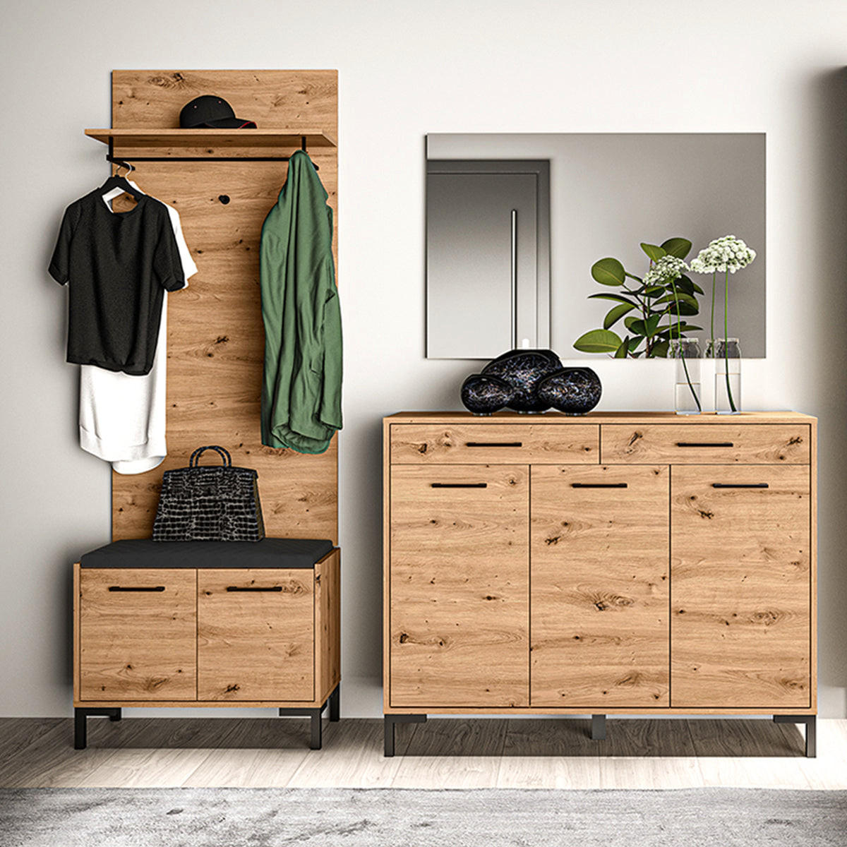 EINGANGSMÖBEL Liora Holz - Braun, Holzwerkstoff (70/54/34cm) - Petits-meubles
