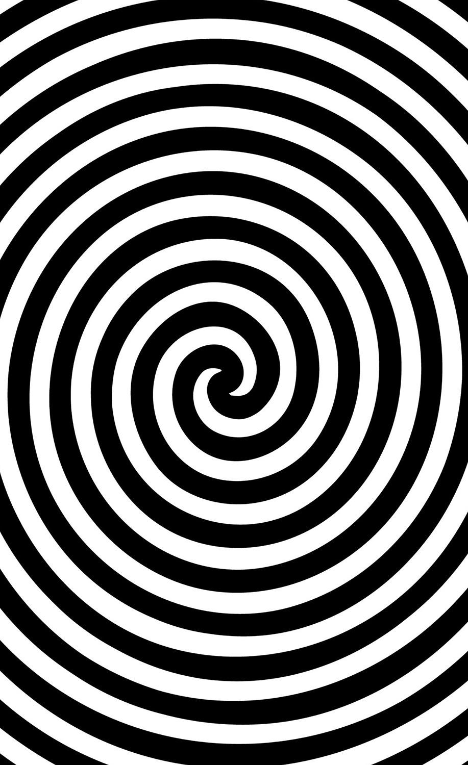 VERDUNKELUNGSROLLO 110x180 cm Hypnotisierender Kreis - Schwarz, Textil (110/180cm) - TULUP