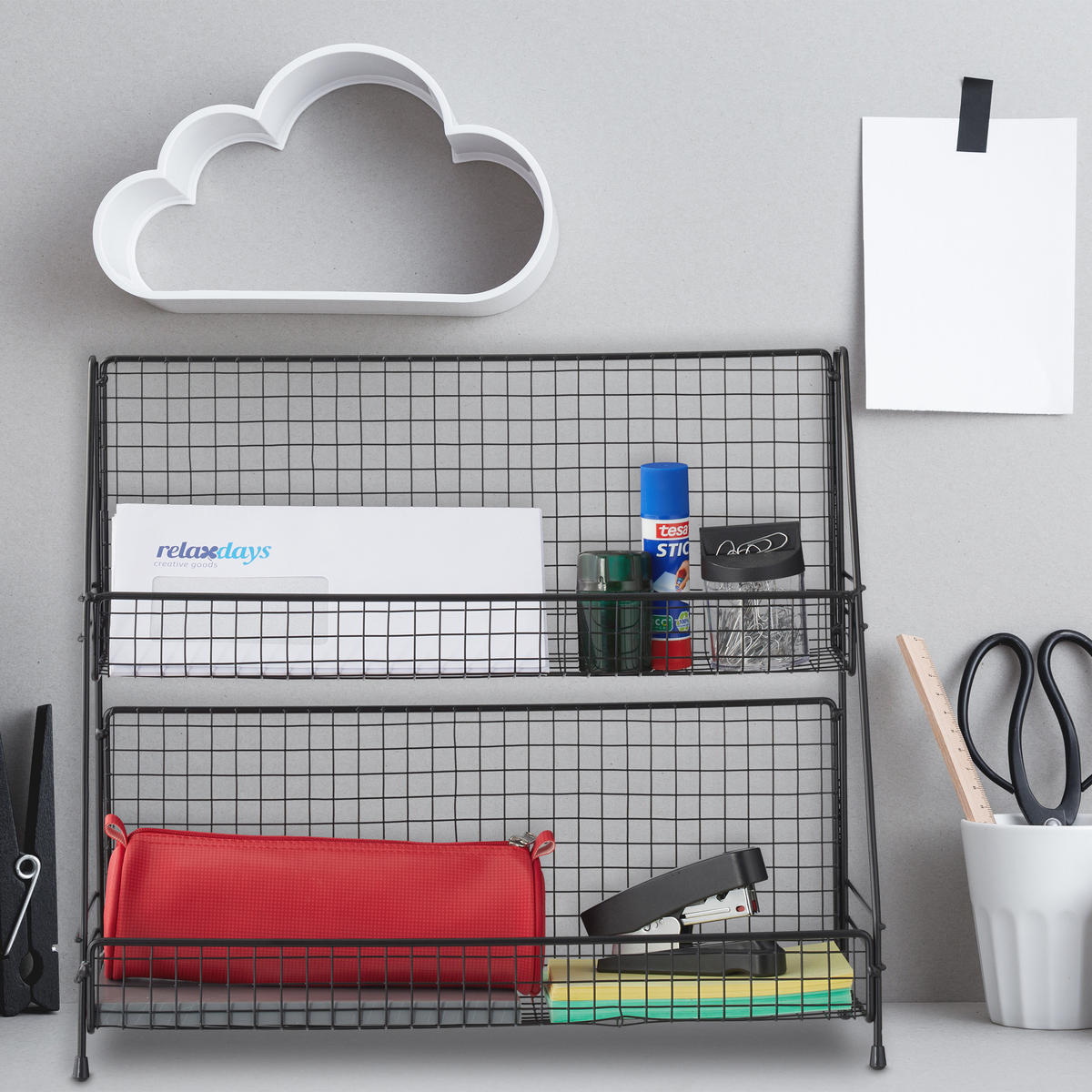 GEWÜRZREGAL - Schwarz, Metall (40/35/16cm) - Relaxdays