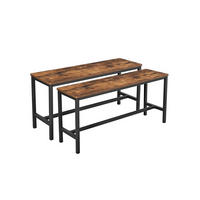 SITZBANK 2ER-SET - Braun, Holzwerkstoff (32.5/50/108cm) - Hansiro