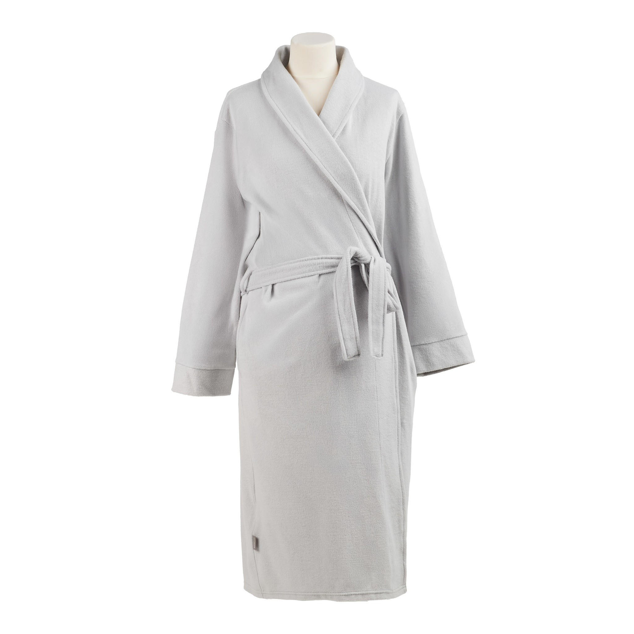 BADEMANTEL MIT BAUMWOLLE Polina - Hellgrau, Textil (Einheitsgrößenull) - home&you