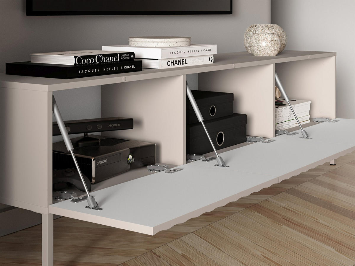 TV-LOWBOARD Derriva Hellbeige 170 cm - Ecru/Beige, Holzwerkstoff/Metall (169.8/49.7/37cm) - Selsey