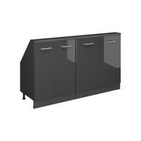 SADA SKŘÍNÍ PRO ŠIKMOU STŘECHU Rion Antracit vysoký lesk/antracit - antracitová, kompozitní dřevo (140/81.6/46cm) - Vicco