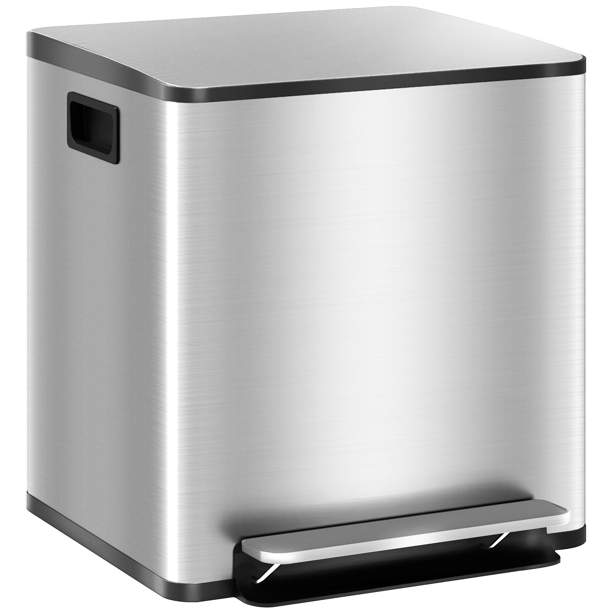 ABFALLEIMER Silberfarben 1 Stück - Silberfarben, Metall (36.7/44/41.8cm) - GiPP