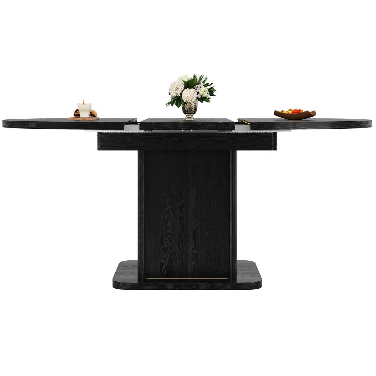 ESSTISCH ausziehbar 110-149,8/110/75 cm mit Stauraum DE-39639 Schwarz - Schwarz, Holzwerkstoff (110/110/75cm) - ComfortXL