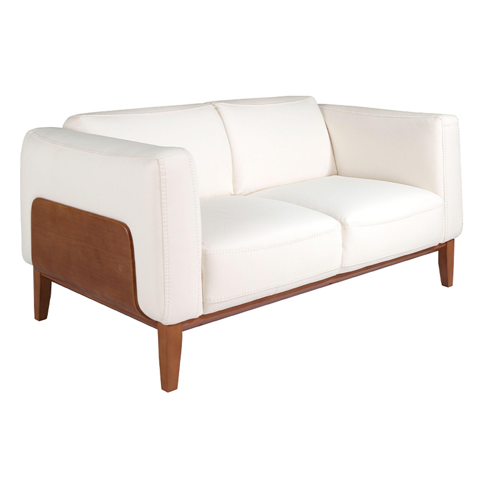 Angel Cerda Sofa Weiß, Walnuss 159x77x92 cm
