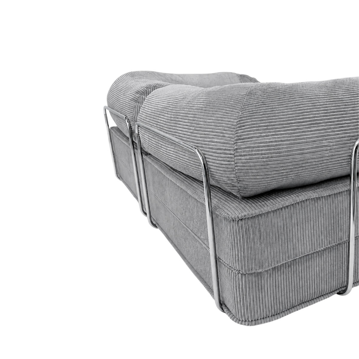 MINIMALISTISCHES Design Sofa für das Wohnzimmer Grau - Grau, Textil (200/70/100cm) - SURB