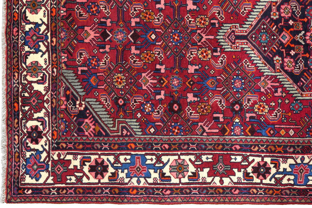 TEPPICH Assadabad Rot 245/136 cm Schurwolle - Rot, Textil (136/245cm) - Looma