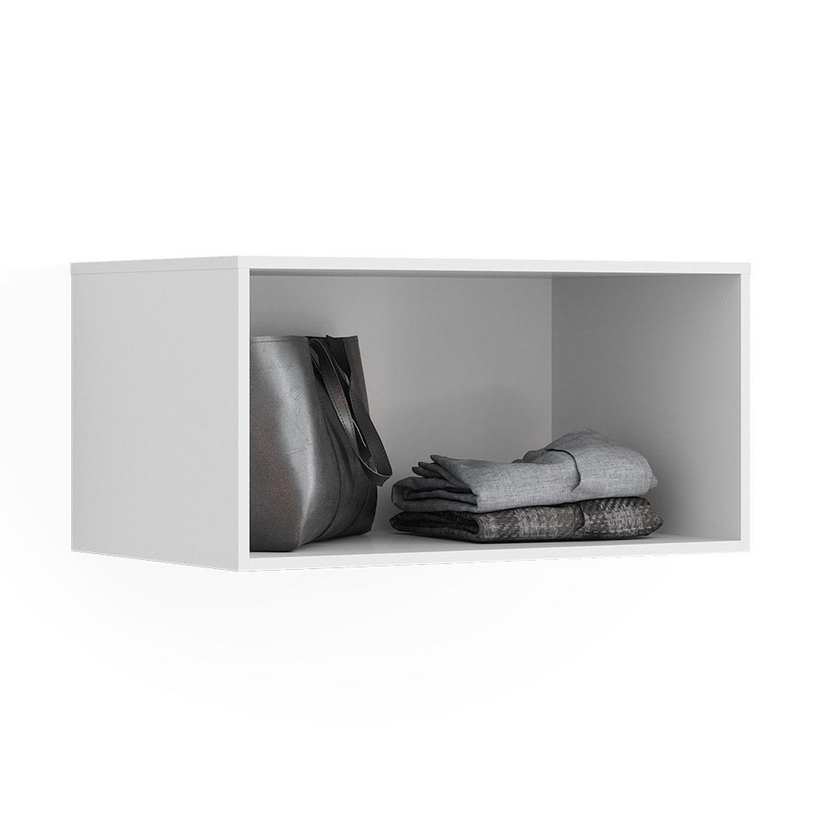 SCHRANKAUFSATZ Elmo Weiß 80 x 40 cm - Weiß, Holzwerkstoff (80/40/50cm) - Vicco