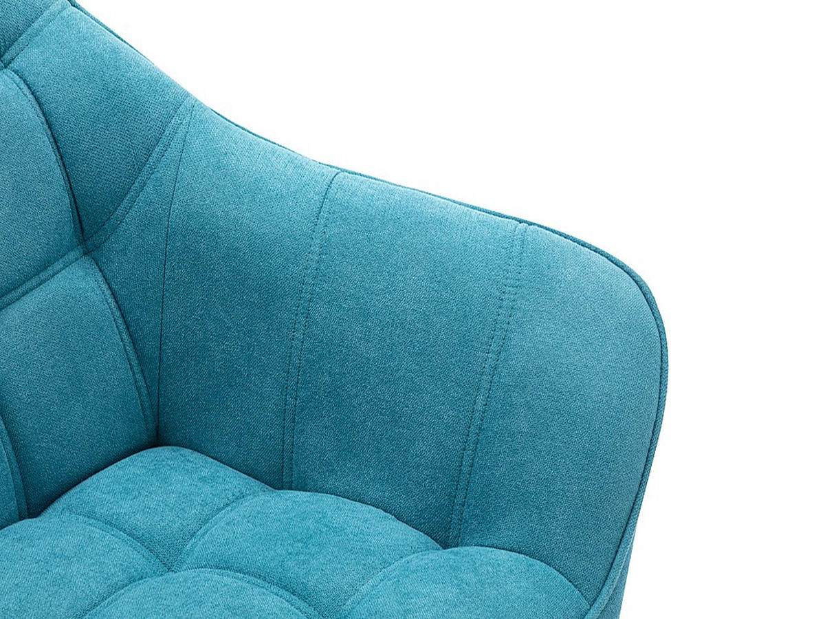 SESSEL - Stoff - Blau - CASERTA - Blau, Textil (82/77/73cm) - Vente-Unique